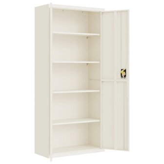 Archiefkast 90x40x240 cm staal wit 9
