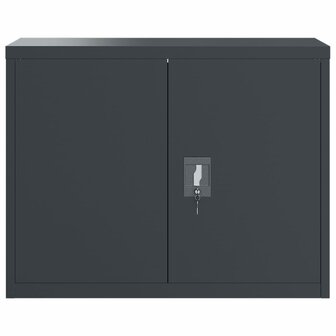 Archiefkast 90x40x110 cm staal antracietkleurig 8