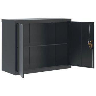 Archiefkast 90x40x110 cm staal antracietkleurig 9
