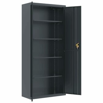 Archiefkast 90x40x200 cm staal antracietkleurig 4