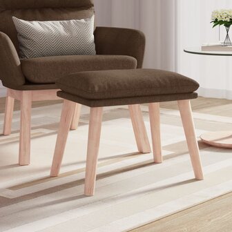 Voetenbank 45x29,5x35 cm stof bruin 1