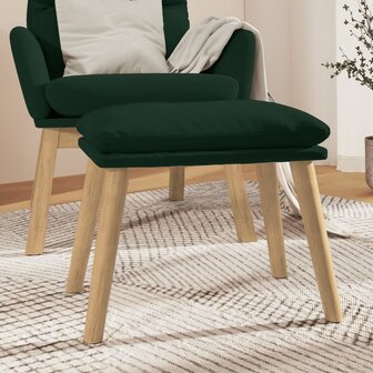 Voetenbank 45x29,5x35 cm fluweel donkergroen 1