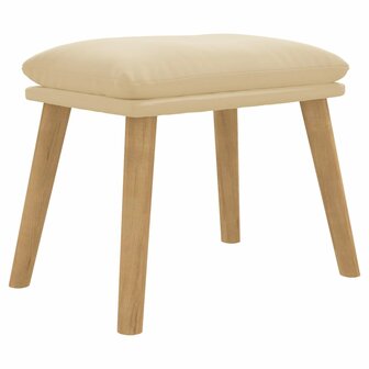 Voetenbank 45x29,5x35 cm fluweel cr&egrave;mewit 2