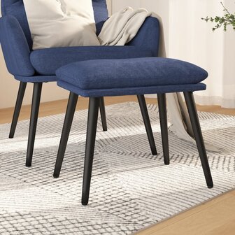 Voetenbank 45x29,5x35 cm stof blauw 1