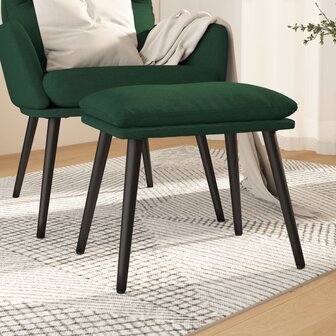 Voetenbank 45x29,5x35 cm stof donkergroen 1