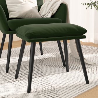 Voetenbank 45x29,5x35 cm fluweel donkergroen 1