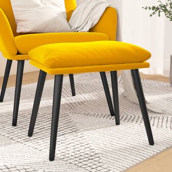 Voetenbank 45x29,5x35 cm fluweel mosterdgeel 1
