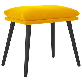 Voetenbank 45x29,5x35 cm fluweel mosterdgeel 2