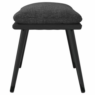 Voetenbank 45x29,5x35 cm stof en kunstleer donkergrijs 4