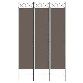 Kamerscherm met 3 panelen 120x200 cm stof antracietkleurig 3