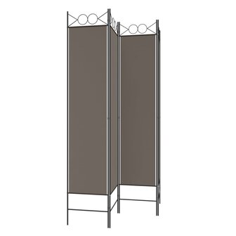 Kamerscherm met 4 panelen 160x200 cm stof antracietkleurig 4