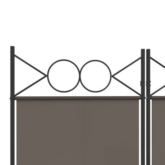 Kamerscherm met 4 panelen 160x200 cm stof antracietkleurig 7