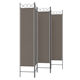 Kamerscherm met 5 panelen 200x200 cm stof antracietkleurig 4