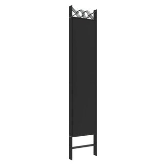 Kamerscherm met 5 panelen 200x200 cm stof zwart 6