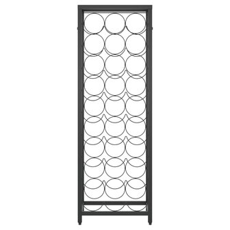 Wijnrek voor 27 flessen 34x18x100 cm smeedijzer zwart 3