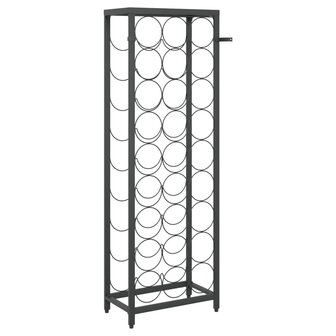 Wijnrek voor 27 flessen 34x18x100 cm smeedijzer zwart 5