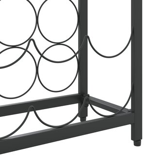 Wijnrek voor 27 flessen 34x18x100 cm smeedijzer zwart 6