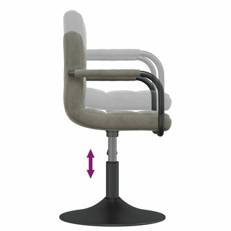 Barkruk fluweel lichtgrijs 6
