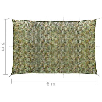Camouflagenet met opbergtas 5x6 m groen 5