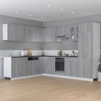 Keukenkastje 75,5x75,5x81,5 cm bewerkt hout grijs sonoma eiken 3