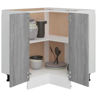 Keukenkastje 75,5x75,5x81,5 cm bewerkt hout grijs sonoma eiken 4