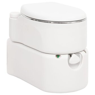 Campingtoilet ge&iuml;ntegreerd 24+17 L HDPE en staal wit       1