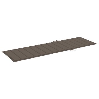 Ligbed met taupe kussen ge&iuml;mpregneerd grenenhout 5
