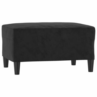 3-delige Loungeset met kussens fluweel zwart 5