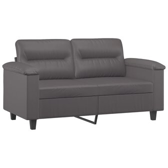 2-delige Loungeset met kussens kunstleer grijs 3