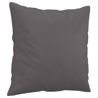 2-delige Loungeset met kussens kunstleer grijs 5