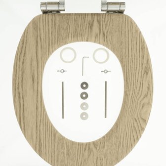 Tiger Soft-close toiletbril Scaffold MDF bruin 252022546 8