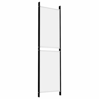 Kamerscherm met 4 panelen 200x180 cm stof wit 6