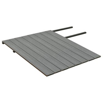 Terrasplanken met accessoires 16 m&sup2; 2,2 m HKC bruin en grijs 4