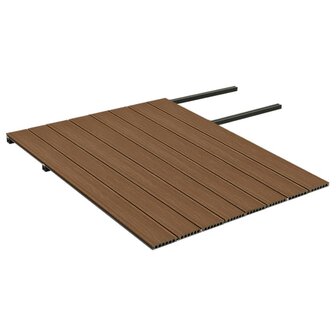 Terrasplanken met accessoires 16 m&sup2; 2,2 m HKC bruin en grijs 5