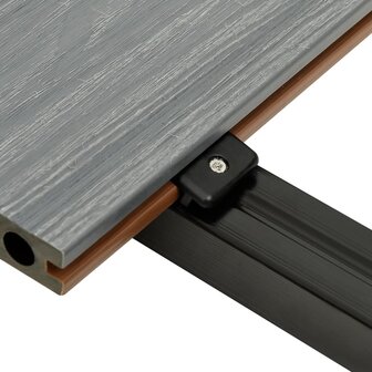 Terrasplanken met accessoires 26 m&sup2; 2,2 m HKC bruin en grijs 9