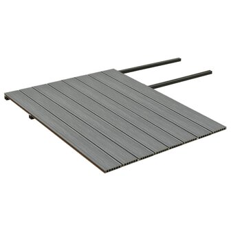 Terrasplanken met accessoires 20 m&sup2; 4 m HKC bruin en grijs 5