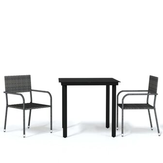 3-delige Tuinset grijs 2