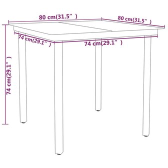 3-delige Tuinset grijs 8