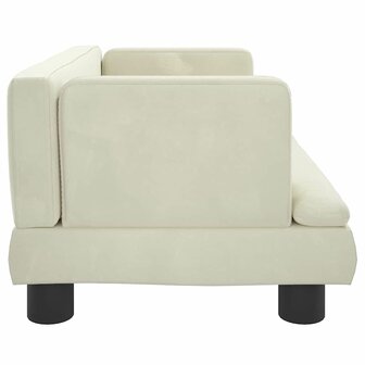 Hondenmand 60x40x30 cm fluweel cr&egrave;mekleurig 4