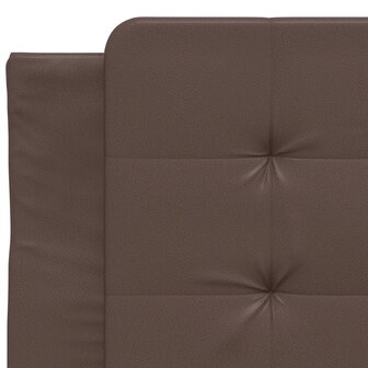 Bed met matras kunstleer bruin 80x200 cm 7