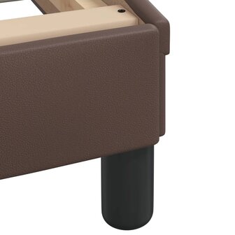 Bed met matras kunstleer bruin 80x200 cm 8