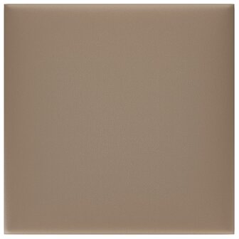 Wandpanelen 12 st 1,08 m&sup2; 30x30 cm kunstleer cappuccinokleurig 3
