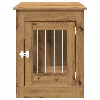Hondenbench 55x80x68 cm bewerkt hout artisanaal eikenkleurig 4