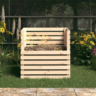 Compostbak 80x80x78 cm massief grenenhout 3