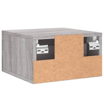 Nachtkastje wandgemonteerd 35x35x20 cm grijs sonoma eikenkleur 8