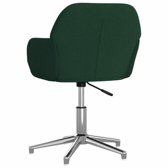 Kantoorstoel draaibaar stof donkergroen 5
