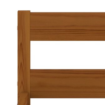 Bedframe massief grenenhout honingbruin 90x200 cm 5
