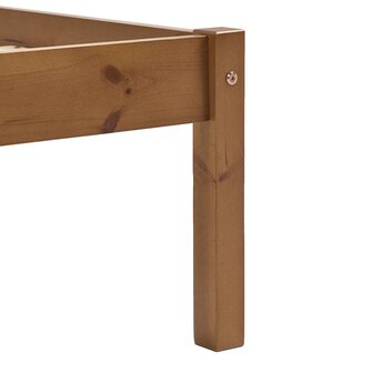 Bedframe massief grenenhout honingbruin 90x200 cm 6
