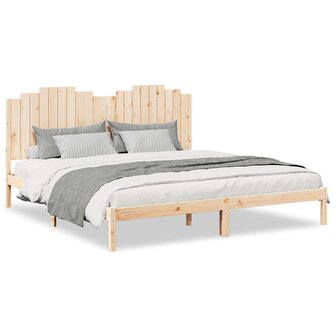 Bedframe extra lang zonder matras massief hout 200x220 cm 2
