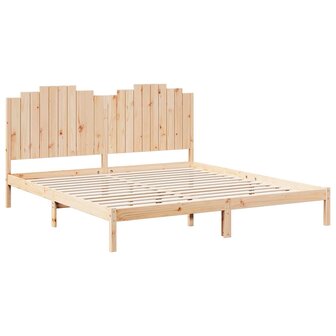Bedframe extra lang zonder matras massief hout 200x220 cm 3